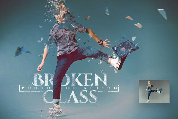 Broken Glass Photoshop Action