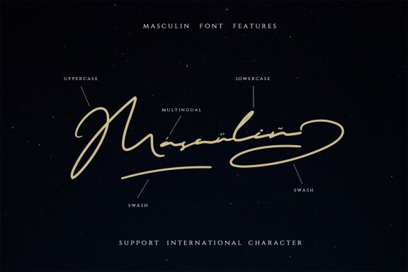Masculin - The Real Signature Font