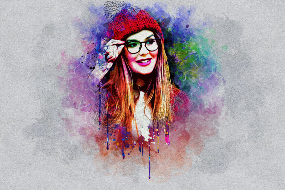 Watercolor Photo effect Template