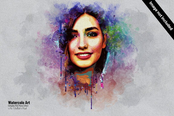 Watercolor Photo effect Template