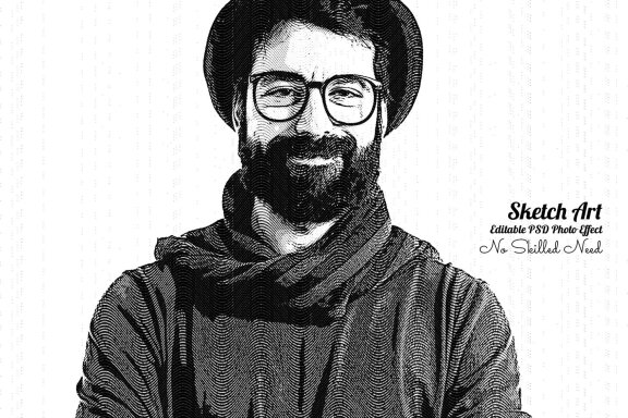Sketch Art Effect Photo Template