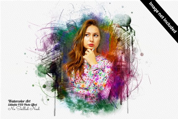 Elegant Watercolor Painting Photo Effect