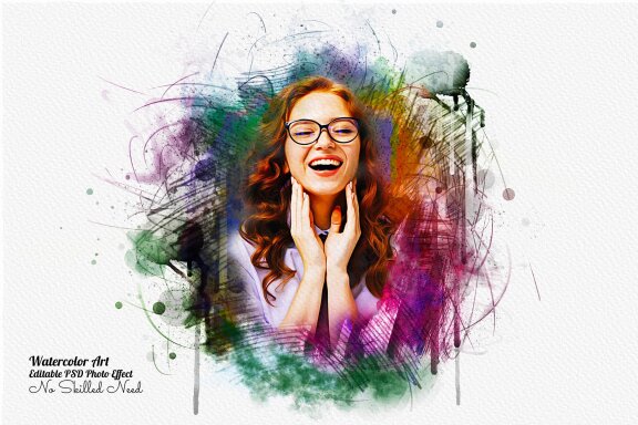 Elegant Watercolor Painting Photo Effect