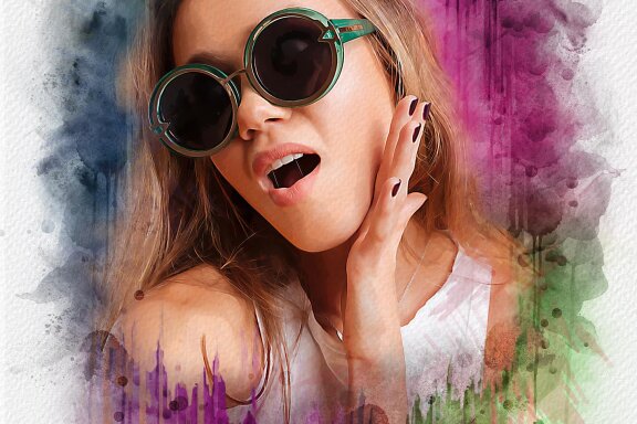 Dramatic Watercolor Painting Effect