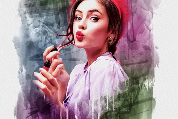  Drawing Watercolor Art Photo FREE Template