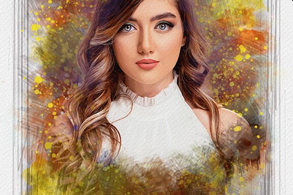 Cinematic Watercolor Art Photo Effect