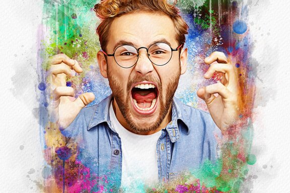 Modern Watercolor Art Photo Template