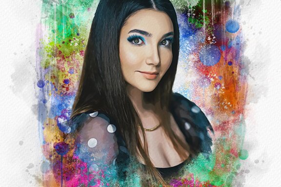 Modern Watercolor Art Photo Template