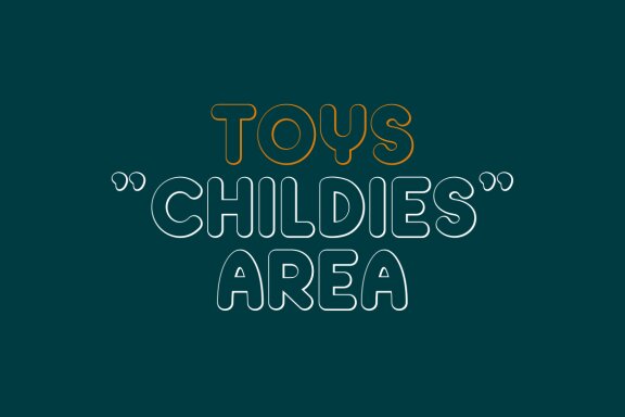 Mom's Kid's Shadow Outline Font