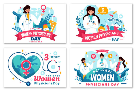 12 National Women Physicians Day Illustration