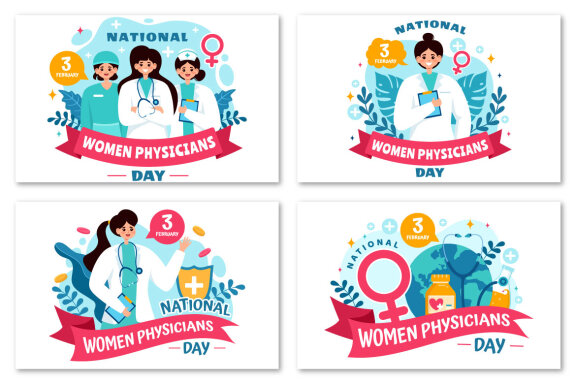 12 National Women Physicians Day Illustration