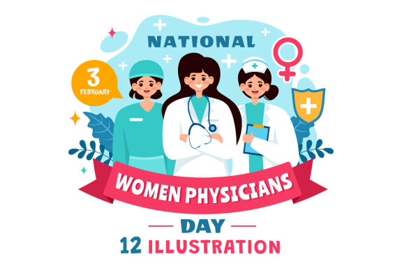 12 National Women Physicians Day Illustration