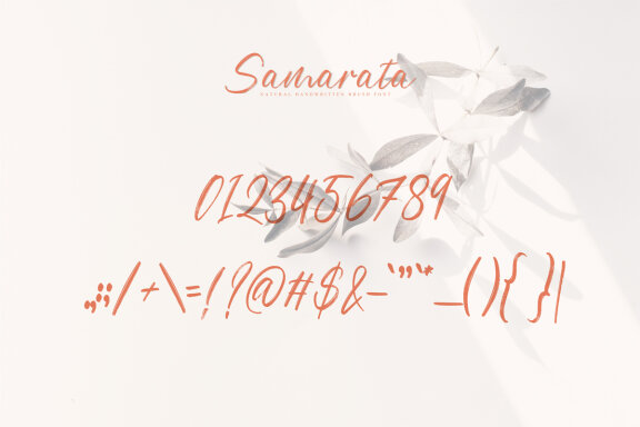 Samarata - Natural Handwritten Brush Font