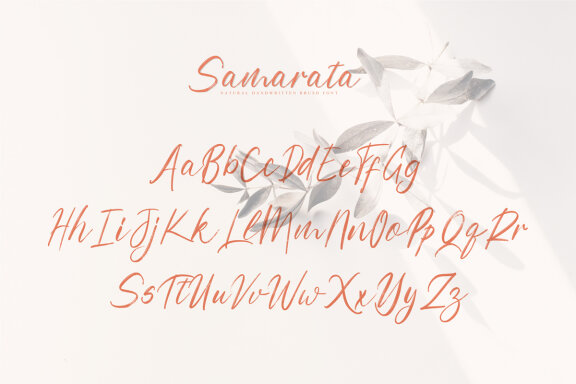 Samarata - Natural Handwritten Brush Font