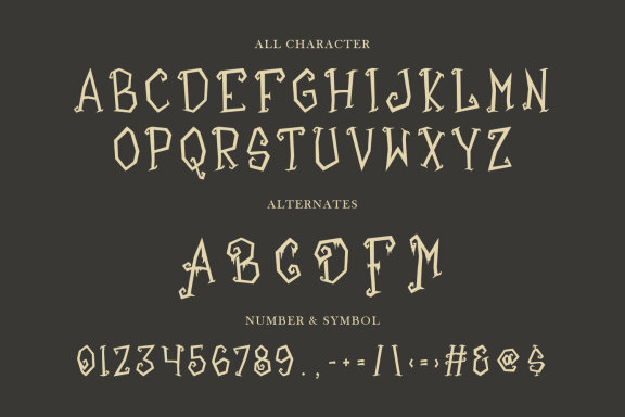Ancient Witchem Halloween Display Typeface