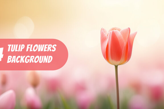 4 Free images of tulip flowers with blurred background