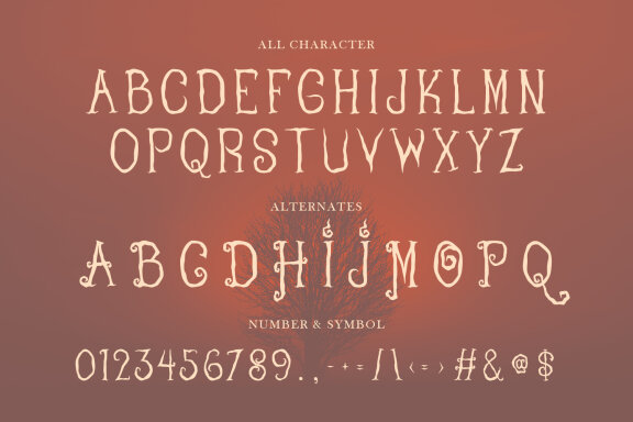 Darkheld Magics Halloween Display Typeface