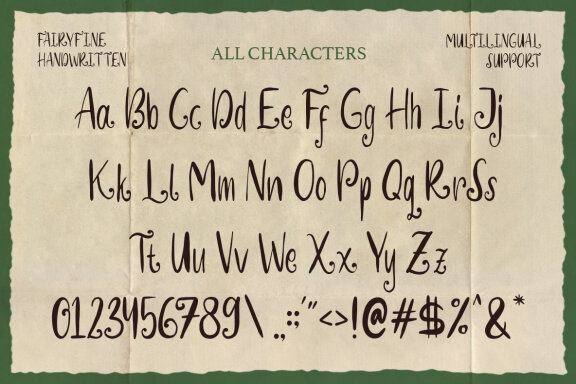 Fairyfine FREE Handwritten Font