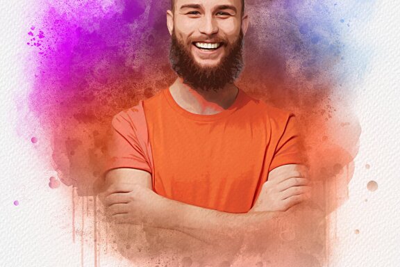Soft Watercolor Art Effect FREE Template