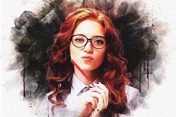 Minimal Watercolor Art Photo Effect