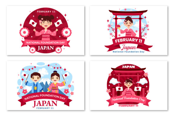 16 Japan National Foundation Day Illustration