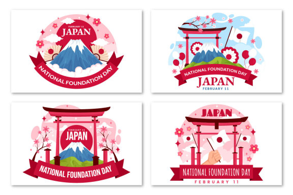 16 Japan National Foundation Day Illustration