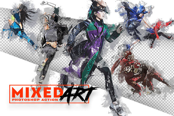 Mixed Art Photoshop Action
