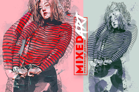 Mixed Art Photoshop Action
