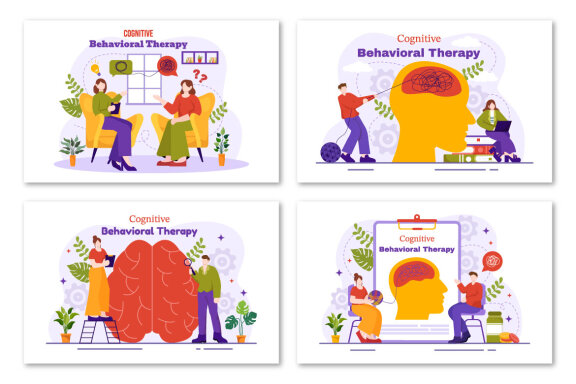 12 Cognitive Behavioural Therapy Illustration