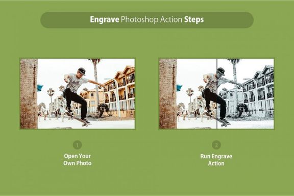 Engrave Photoshop Action