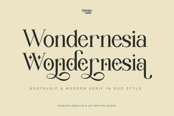Wondernesia Nostalgic & Modern Serif