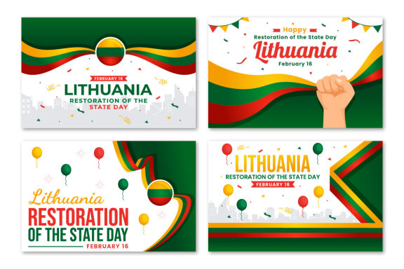 16 Lithuania Restoration of the State Day Illustration