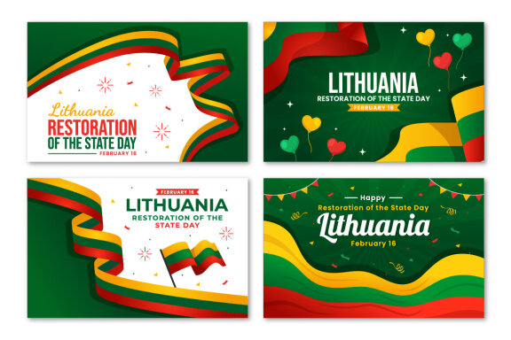 16 Lithuania Restoration of the State Day Illustration