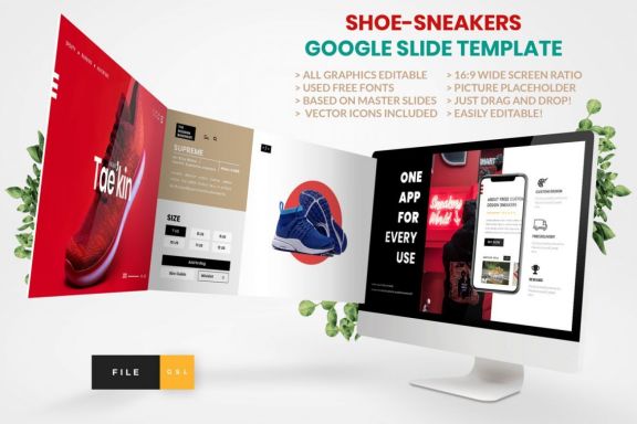 Shoe - Sneakers Google Slide Template
