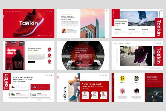 Shoe - Sneakers Google Slide Template