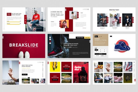 Shoe - Sneakers Google Slide Template
