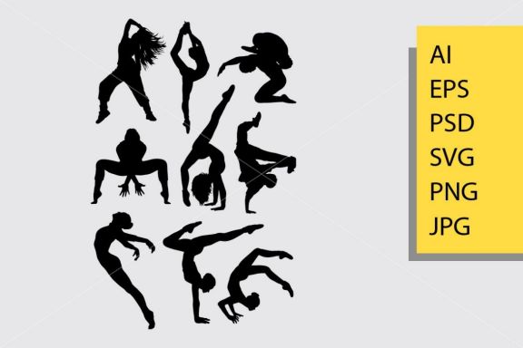 Dance pose 1 silhouette