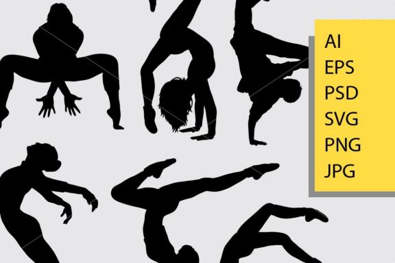 Dance pose 1 silhouette