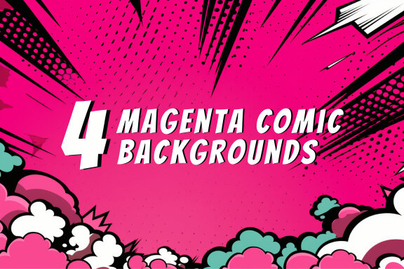 4 Magenta comic style background images