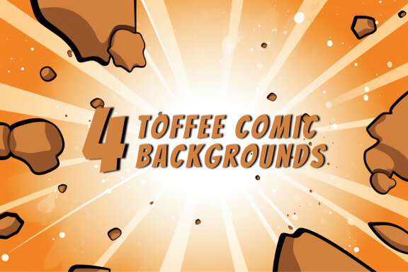 4 Toffee comic style background images