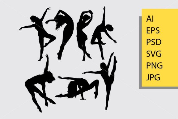 Dance pose 2 silhouette