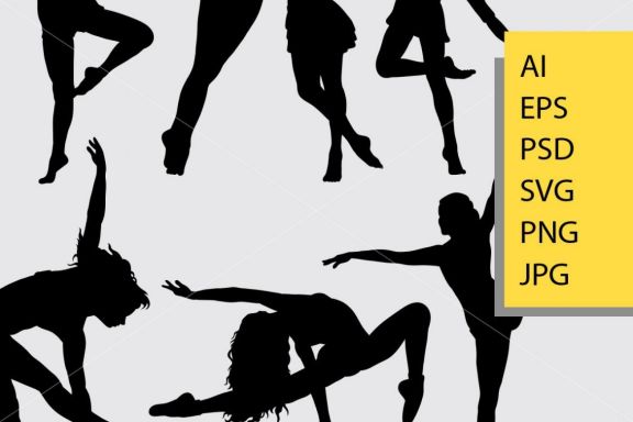 Dance pose 2 silhouette