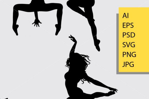 Dance pose 3 silhouette