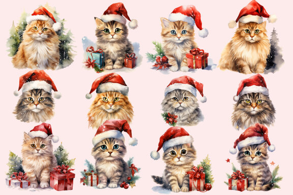 Cat Christmas Collection Sublimation
