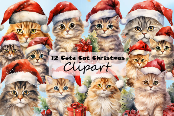 Cat Christmas Collection Sublimation