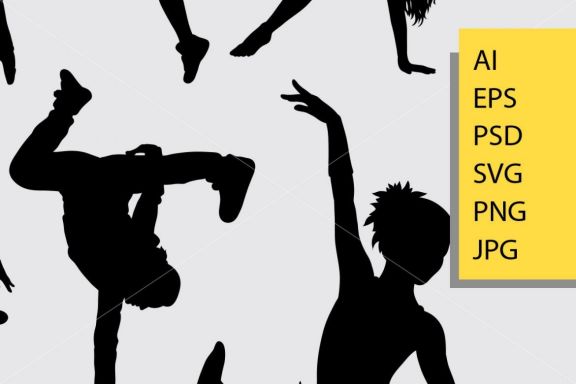 Dance pose 4 silhouette