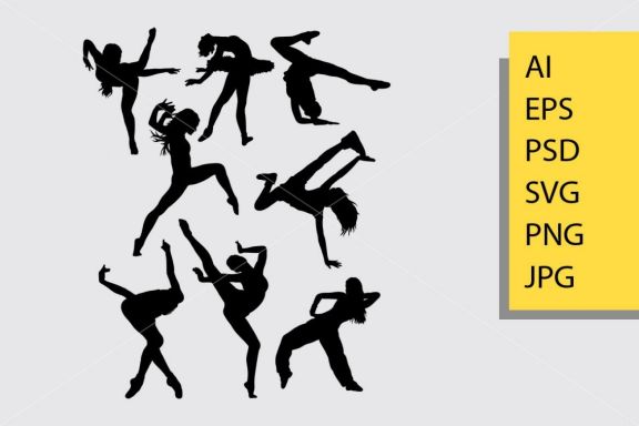 Dance pose 5 silhouette