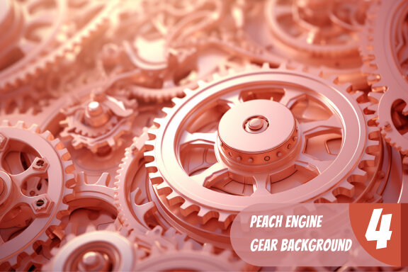 4 Images of peach engine gear background