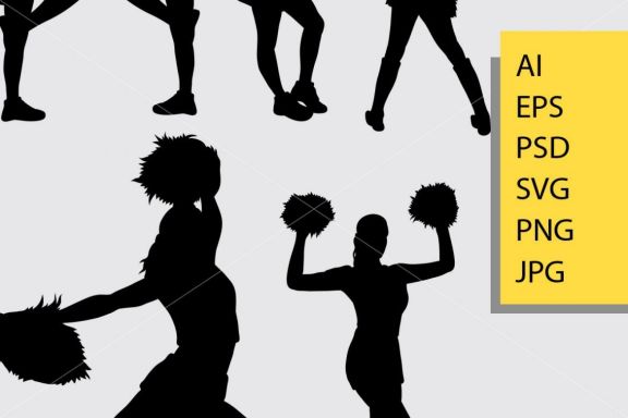 Cheerleader 1 silhouette