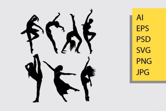 Cool dancing 1 silhouette